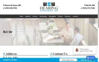 Hearing Associates, Inc. website