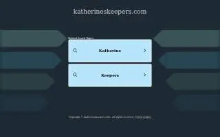 Katherine’s Keepers website