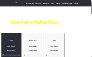 National Budget Muffler website