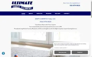 Ultimate Carpet Cleaners website