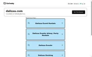 Dalissa Events and Party Rentals of Beltsville website