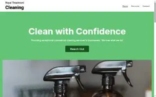 Royal Treatment Cleaning Services website