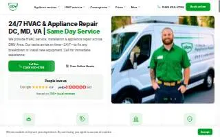ABV Appliance Repair of Bethesda website