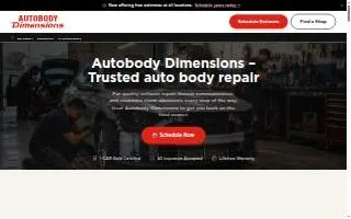 Autobody Dimensions - Bethesda website