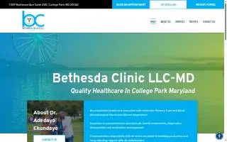 Bethesda Clinics website