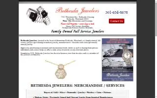 Bethesda Jewelers website