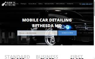 Black Tie Detailing website