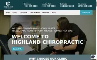 Highland Chiropractic Center - Bethesda website