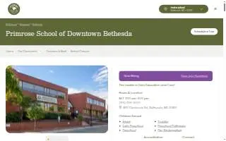 Primrose School of Downtown Bethesda website