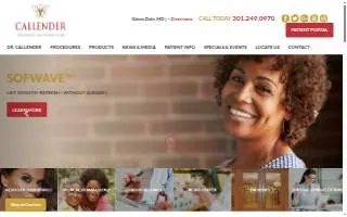 Callender Dermatology and Cosmetic Center of Bowie website