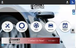 Chaney Tire & Auto Bowie website