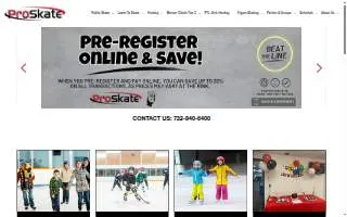 ProSkate - Ice Skating Proshop website