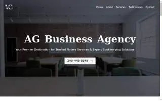 AG Business Agency of Calverton website