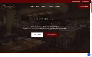 Rosine’s Cuisine website