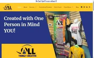 Allthingz Creative Printing & Graphics of Camp Springs website