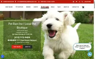 Pet Barn of Camp Springs website