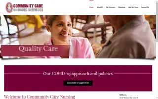 Community Care Nursing Services Inc website
