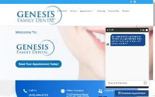 Genesis Family Dental website
