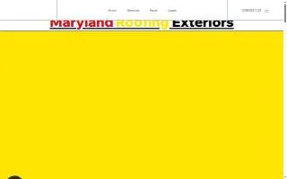 Maryland Roofing Exteriors website