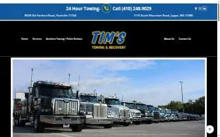 Tims Towing Inc of Carney website