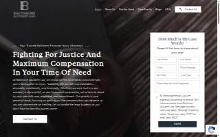 Baltimore Accident Law website
