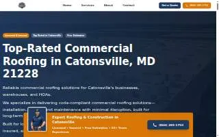 Commercial Roofing Contractors of Catonsville website
