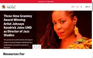 University of Maryland School of Music website