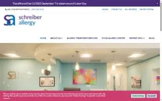 Schreiber Allergy of Clarksburg website