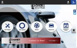 Chaney Tire & Auto Clinton website