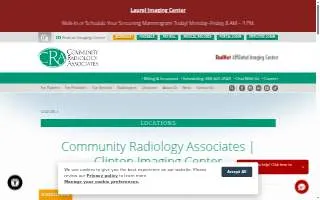 Community Radiology Associates | Clinton Imaging Center website