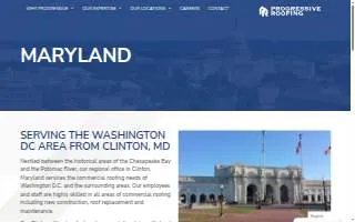 Progressive Roofing of Clinton website