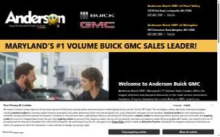 Anderson Buick GMC of Hunt Valley website