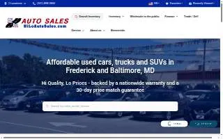 Hi Lo Auto Sales of Cockeysville website