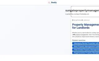 Sungate Property Management of Cockeysville website