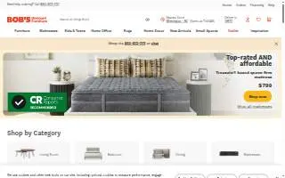 Bob’s Discount Furniture and Mattress Store of College Park website