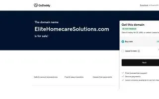 Elite Home Care Solutions of College Park website