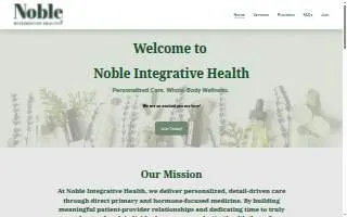 Noble Integrative Health of College Park website