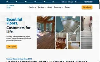 Columbia Floors LLC website