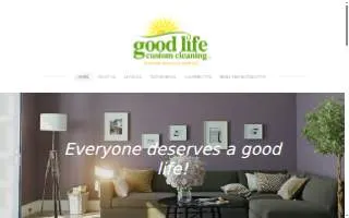 Good Life Custom Cleaning website