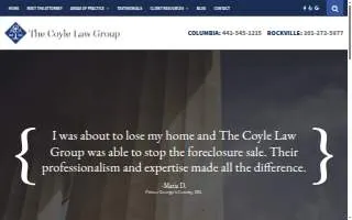 The Coyle Law Group of Columbia website