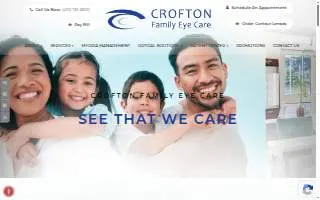 Crofton Family Eye Care website