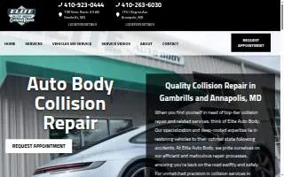Elite Auto Body of Crofton website