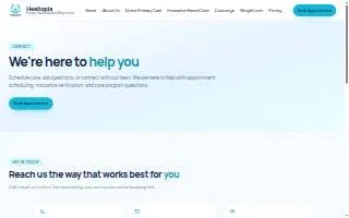 Healtopia Primary Care and Medical Weight Loss, LLC website