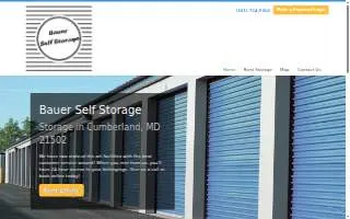 Bauer Self Storage website