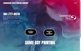 Commercial Press Printing Co website