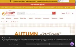 Bobby Furniture website