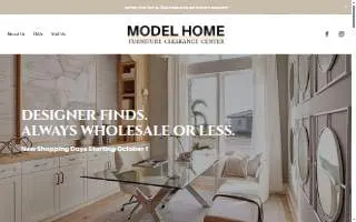 Model Home Clearance Center website
