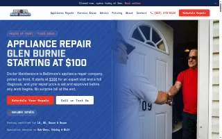 Doctor Maintenance Appliance Store website