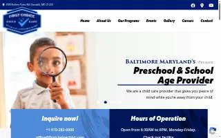 First Choice Child Care, LLC website