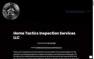 Home Tactics Inspection Services LLC website
